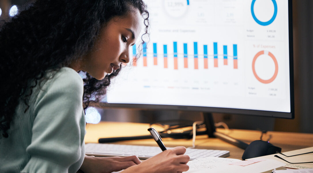 woman working with dashboard